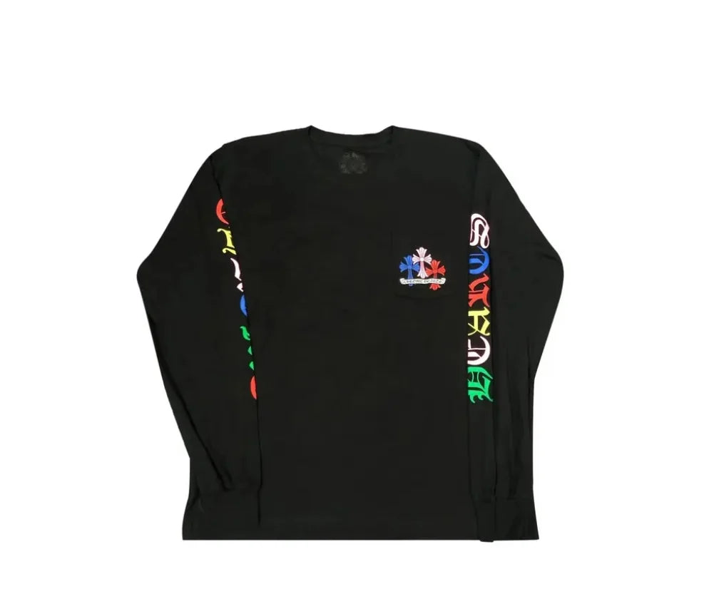 Chrome Hearts Rainbow Cross Long-Sleeve T-Shirt